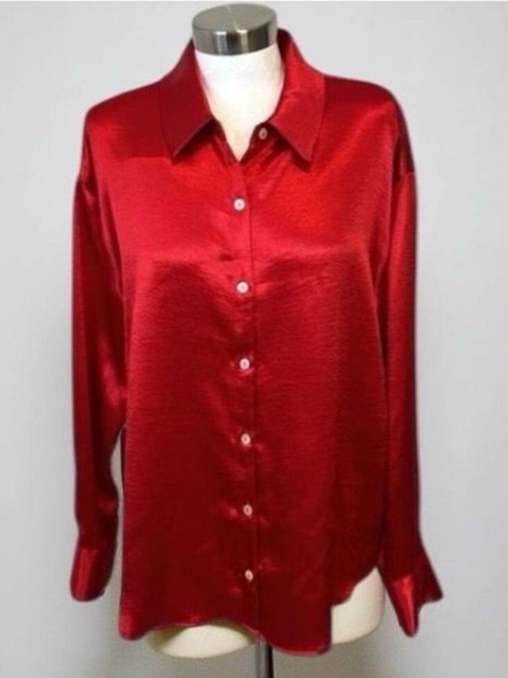 NWT EVERY Red Long Sleeve Blouse